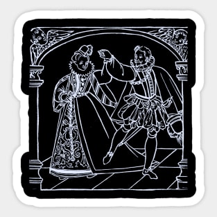 Dancers in archway Sticker